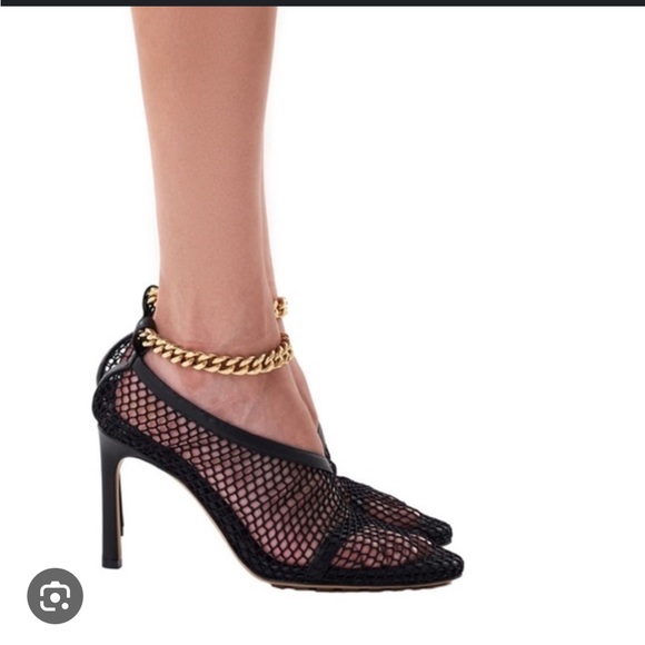 Bottega Veneta Mesh Chunky Chain Sandals - Picture 3 of 12